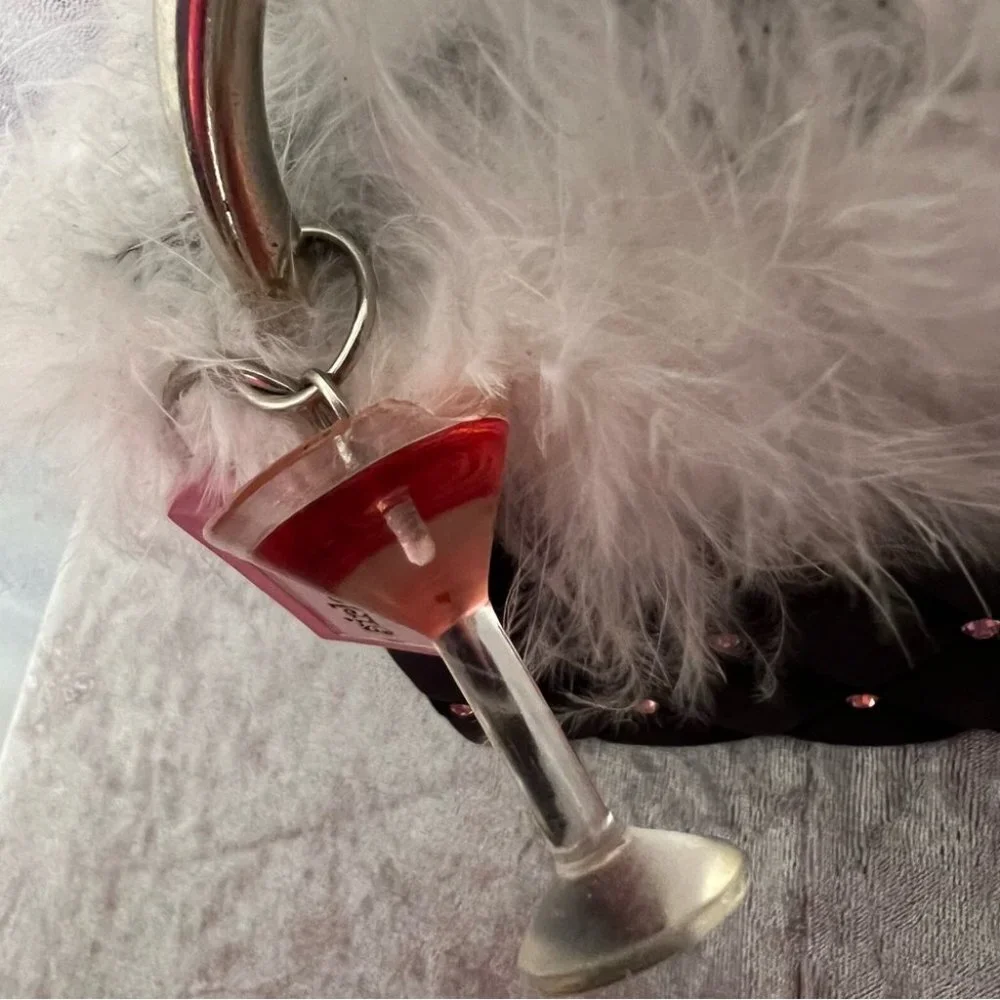 Rhinestone piggy bank purse girls night out martini drinking cup money holder